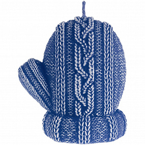 Gifts: свеча kniteam, варежка, синяя 