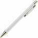 Gifts: ручка шариковая lobby soft touch gold, белая 