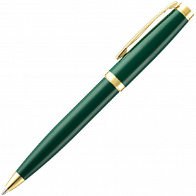 Gifts: ручка шариковая letra gold, глянцевая, темно-зеленая 