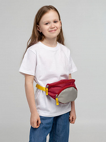 Gifts: поясная сумка детская kiddo, бордовая с серым 