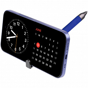 Gifts: ручка шариковая standic с подставкой для телефона, синяя 