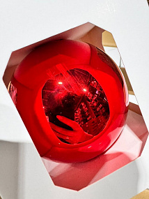 Gifts: оформительский шар finery, 10 см, глянцевый красный 