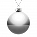 Gifts: оформительский шар finery, 10 см, глянцевый серебристый 