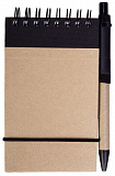 Gifts: блокнот на кольцах eco note с ручкой, черный 