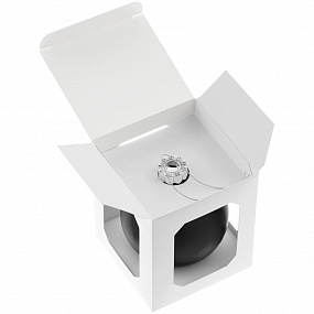 Gifts: елочный шар finery matt, 10 см, матовый черный 