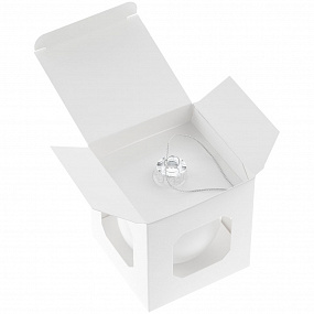 Gifts: елочный шар finery matt, 8 см, матовый белый 