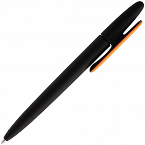Gifts: ручка шариковая prodir ds5 trr-p soft touch, черная с оранжевым 