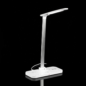 Gifts: настольная лампа с беспроводной зарядкой power light, белая 