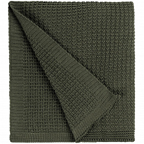 Gifts: плед lattice, зеленый меланж (оливковый) 