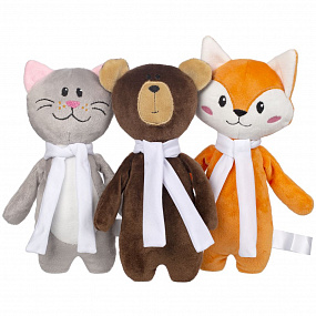 Gifts: мягкая игрушка beastie toys, мишка с белым шарфом 
