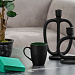 Gifts: кружка bright tulip, матовая, черная с зеленым 