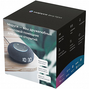 Gifts: умная колонка «капсула мини» с помощником «маруся», темно-серая 