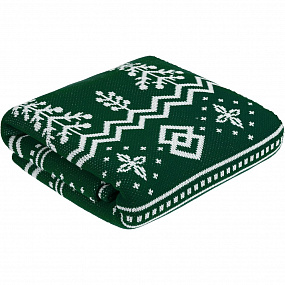Gifts: плед elnik, зеленый с молочно-белым 