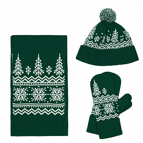 Gifts: шарф elnik, зеленый с молочно-белым 
