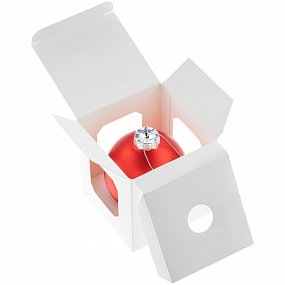 Gifts: елочный шар finery matt, 8 см, матовый красный 