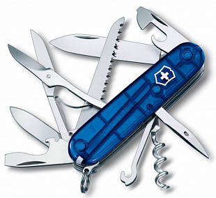 Gifts: офицерский нож huntsman 91, прозрачный синий 