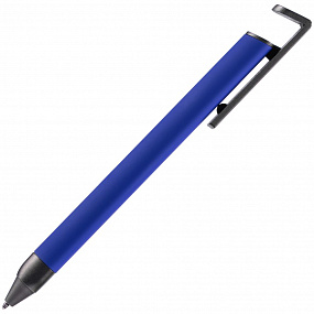 Gifts: ручка шариковая standic с подставкой для телефона, синяя 