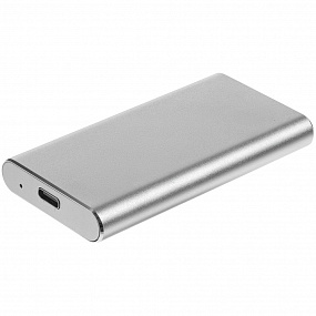 Gifts: портативный внешний диск ssd uniscend drop, 256 гб, серебристый 