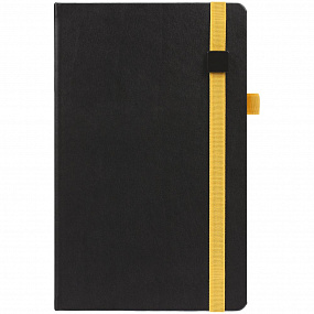 Gifts: ежедневник ton black, недатированный, черный с желтым 