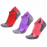 Gifts: набор из 3 пар спортивных женских носков monterno sport, красный фиолетовый и розовый 
