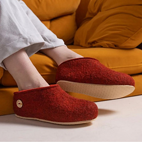 Gifts: домашние валенки cant, красно-коричневые (терракот) 