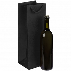 Gifts: пакет под бутылку vindemia, черный 