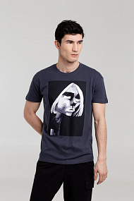 Gifts: футболка «меламед. kurt cobain», темно-серая 
