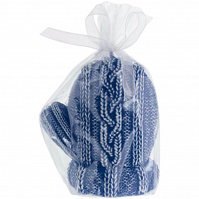 Gifts: свеча kniteam, варежка, синяя 