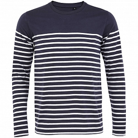 Gifts: футболка мужская с длинным рукавом matelot lsl men, синяя с белым 