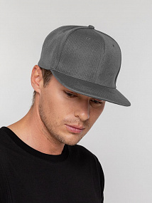 Gifts: бейсболка snapback с прямым козырьком, серая 