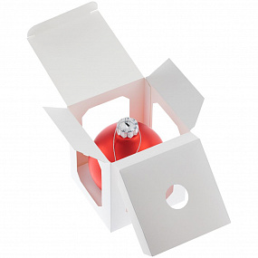 Gifts: елочный шар finery matt, 10 см, матовый красный 