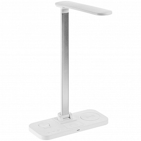 Gifts: настольная лампа с беспроводной зарядкой power light, белая 
