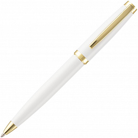 Gifts: ручка шариковая letra gold, глянцевая, белая 