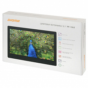Gifts: цифровая фоторамка digma pf-1043, черная 