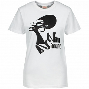 Gifts: футболка женская «меламед. nina simone», белая 