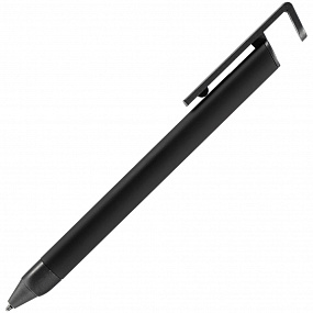 Gifts: ручка шариковая standic с подставкой для телефона, черная 