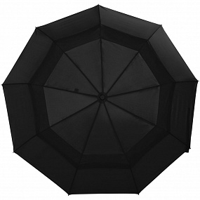 Gifts: складной зонт dome double с двойным куполом, черный 