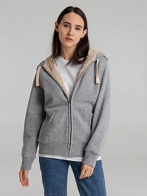 Gifts: толстовка унисекс на молнии sherpa 280, серый меланж 