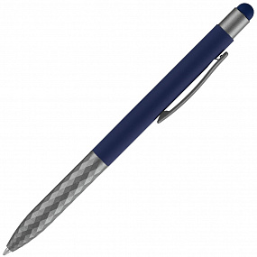 Gifts: ручка шариковая digit soft touch со стилусом, синяя 