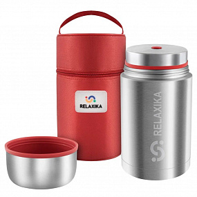Gifts: термос для еды relaxika 1200, в чехле, стальной 