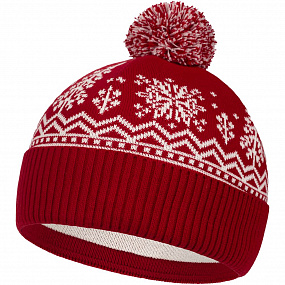 Gifts: шапка elnik, красная с молочно-белым 