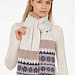 Gifts: шарф happy view, бежевый с синим 