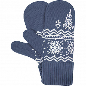 Gifts: варежки elnik, серые с молочно-белым 