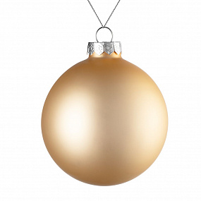 Gifts: елочный шар finery matt, 10 см, матовый золотистый 