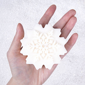 Gifts: свеча snowflame 2, белая, 8 см 