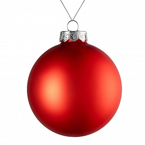 Gifts: елочный шар finery matt, 10 см, матовый красный 