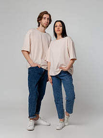 Gifts: футболка унисекс оверсайз street vibes, бежевая 