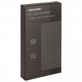 Gifts: внешний аккумулятор uniscend all day compact 10000 мaч, черный 
