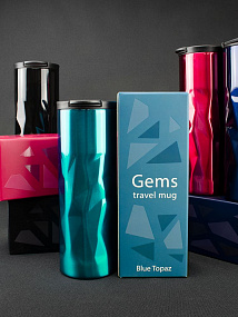 Gifts: термостакан gems blue topaz, синий топаз 