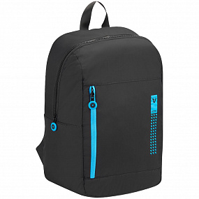 Gifts: складной рюкзак compact neon, черный с голубым 